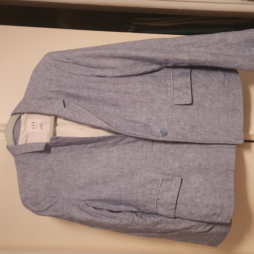 Linen blazer lt blue
